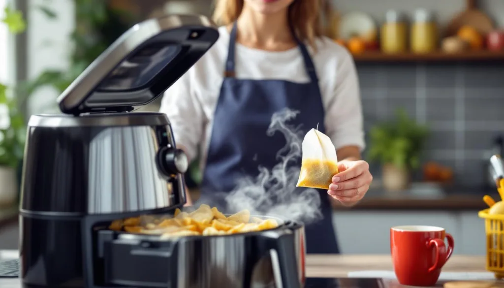 scopri il segreto degli esperti: come una semplice bustina di tè può pulire efficacemente la tua friggitrice ad aria, rendendola come nuova in pochi minuti.