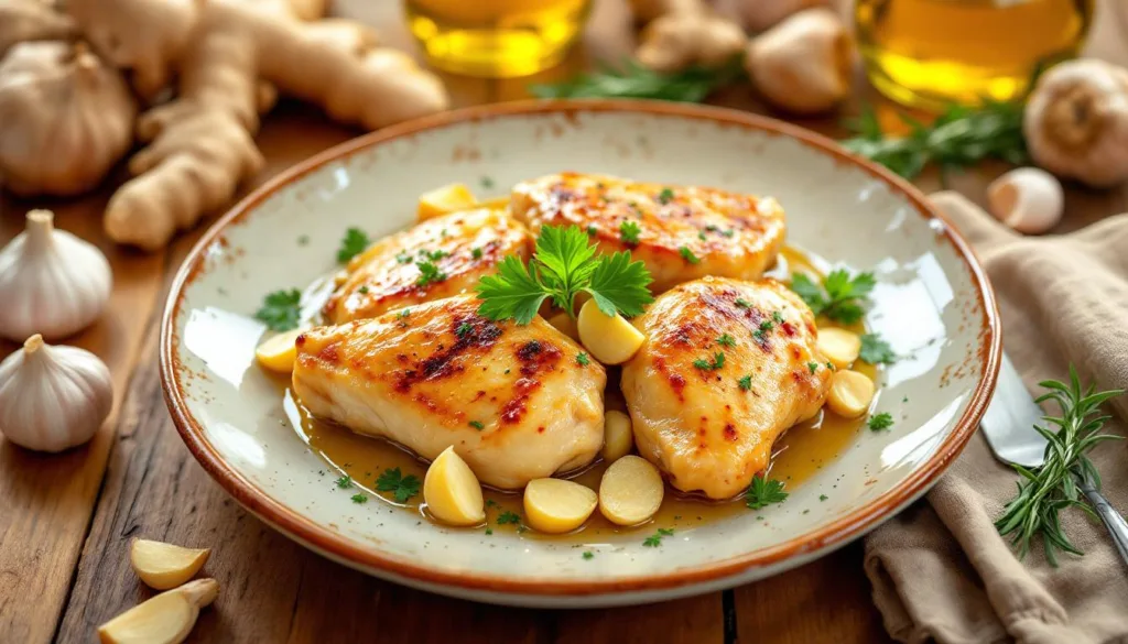 scopri la ricetta del pollo con aglio e zenzero che ho provato per 7 giorni e che ha conquistato tutti con il suo sapore irresistibile e facile da preparare.