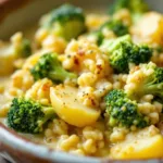 delizioso piatto cremoso di broccoli e patate, una soluzione veloce e saporita per ogni pranzo, perfetto per chi cerca un'alternativa a risotto e pasta.