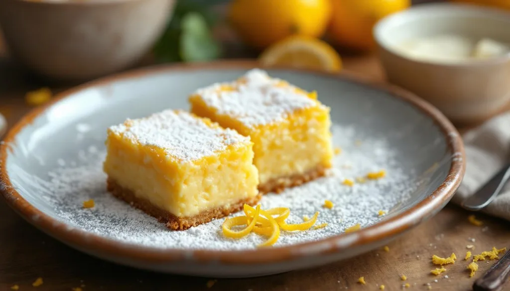 scopri la ricetta facile e veloce per quadrotti di ricotta e limone senza forno né lievito, preparati direttamente in una ciotola.