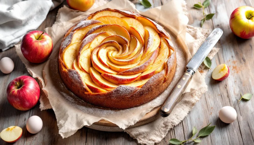 scopri il segreto di una pasticcera per preparare una deliziosa torta di mele senza farina in soli 15 minuti, facile e veloce da realizzare.